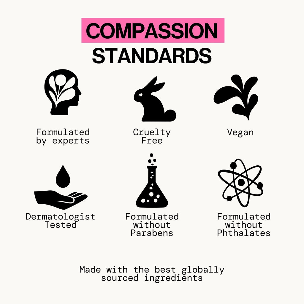 Compassion Standards icons with descriptions on a white background