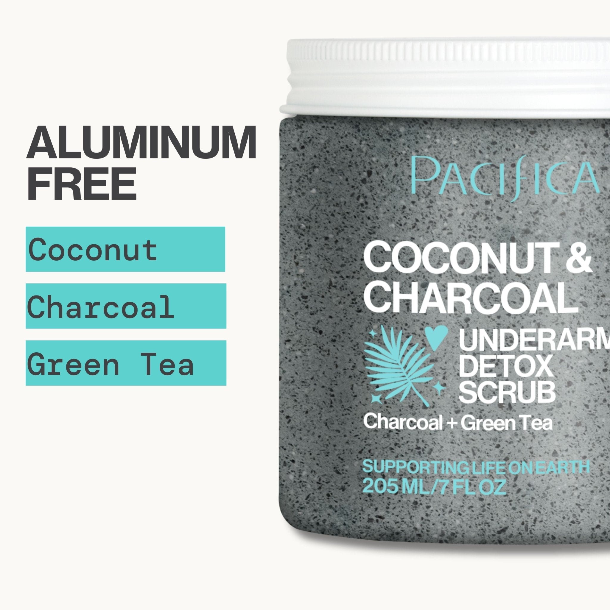Coconut & Charcoal Underarm Detox Scrub - Pacifica