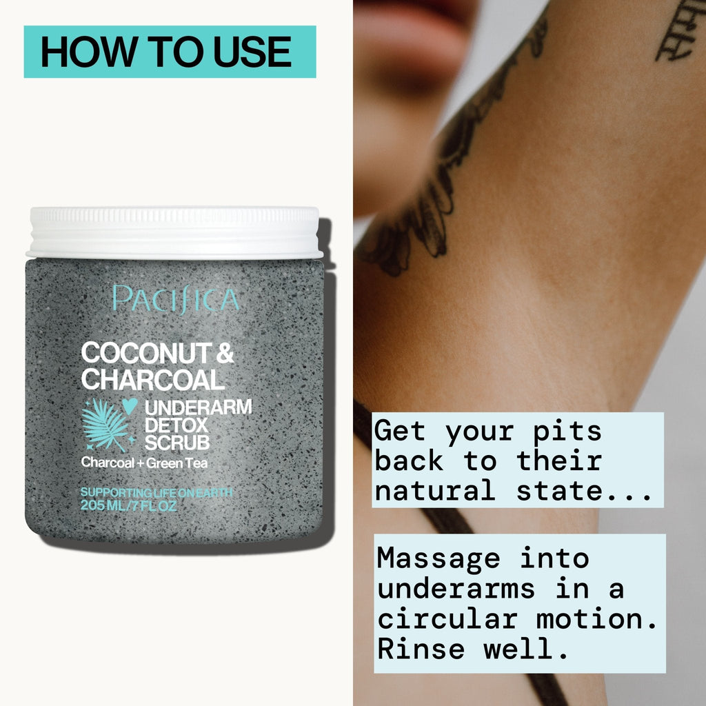 Coconut & Charcoal Underarm Detox Scrub - Pacifica