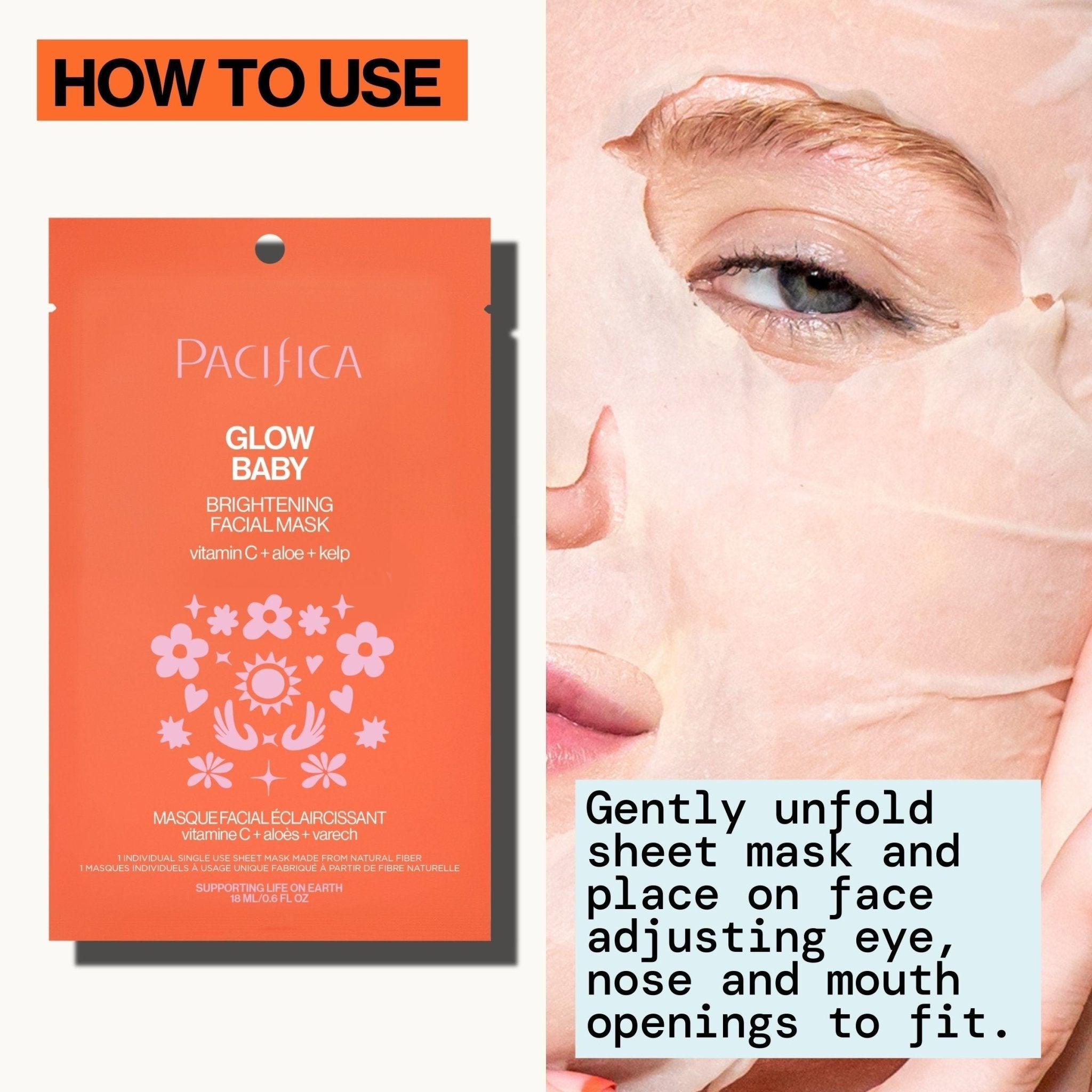 Glow Baby Brightening Facial Mask - Pacifica