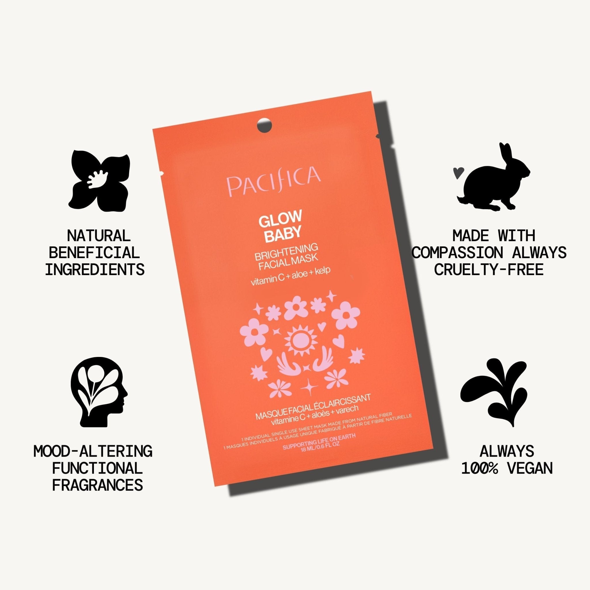 Glow Baby Brightening Facial Mask - Pacifica