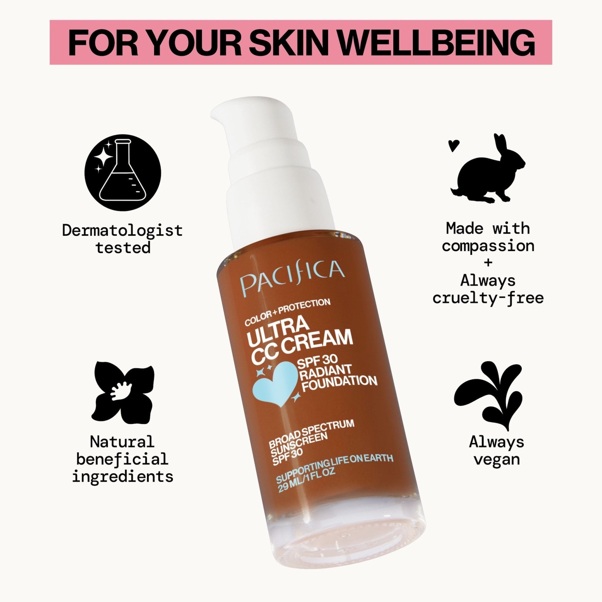 Ultra CC Cream Radiant Foundation SPF30 - Pacifica