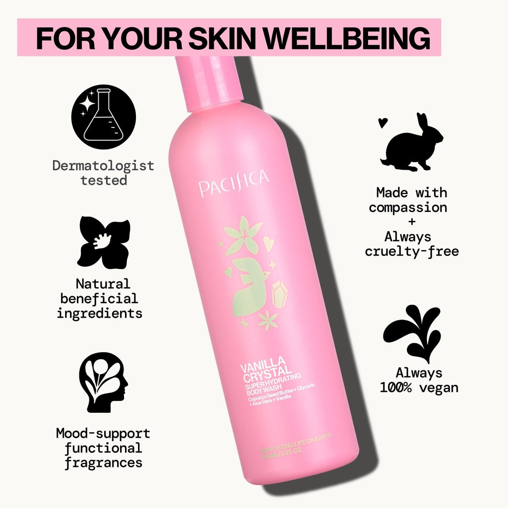 Vanilla Crystal Super Hydrating Body Wash - Pacifica