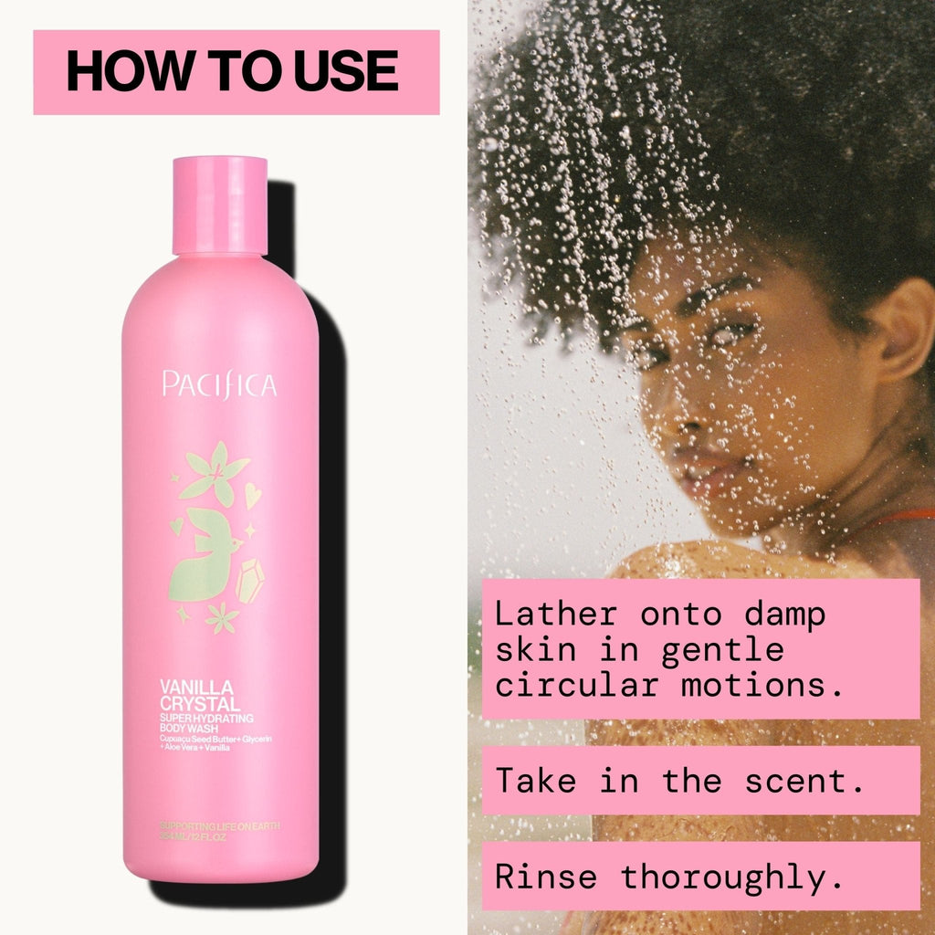 Vanilla Crystal Super Hydrating Body Wash - Pacifica