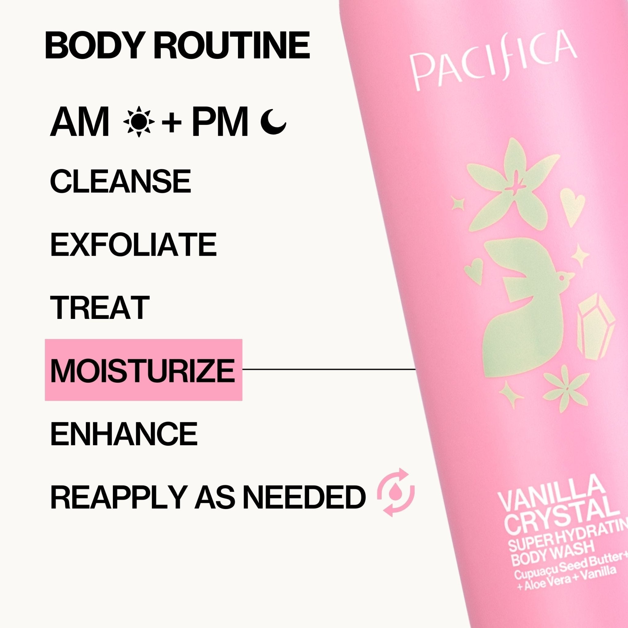 Vanilla Crystal Super Hydrating Body Wash - Pacifica