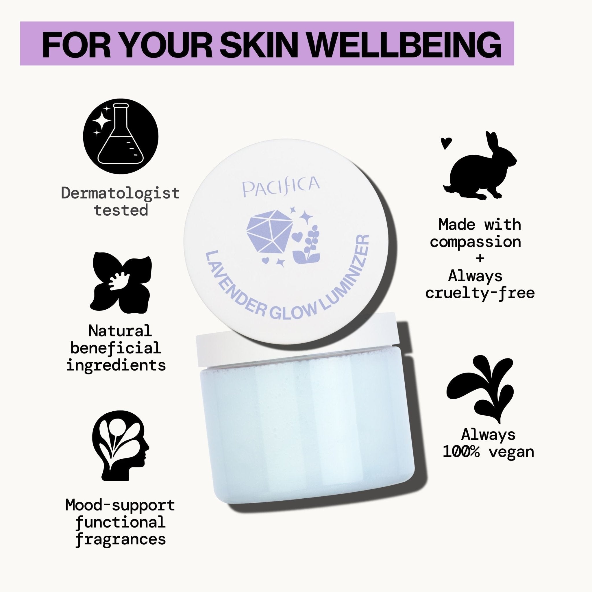 Lavender Glow Luminizer Moon - Kissed Body Jelly - Pacifica