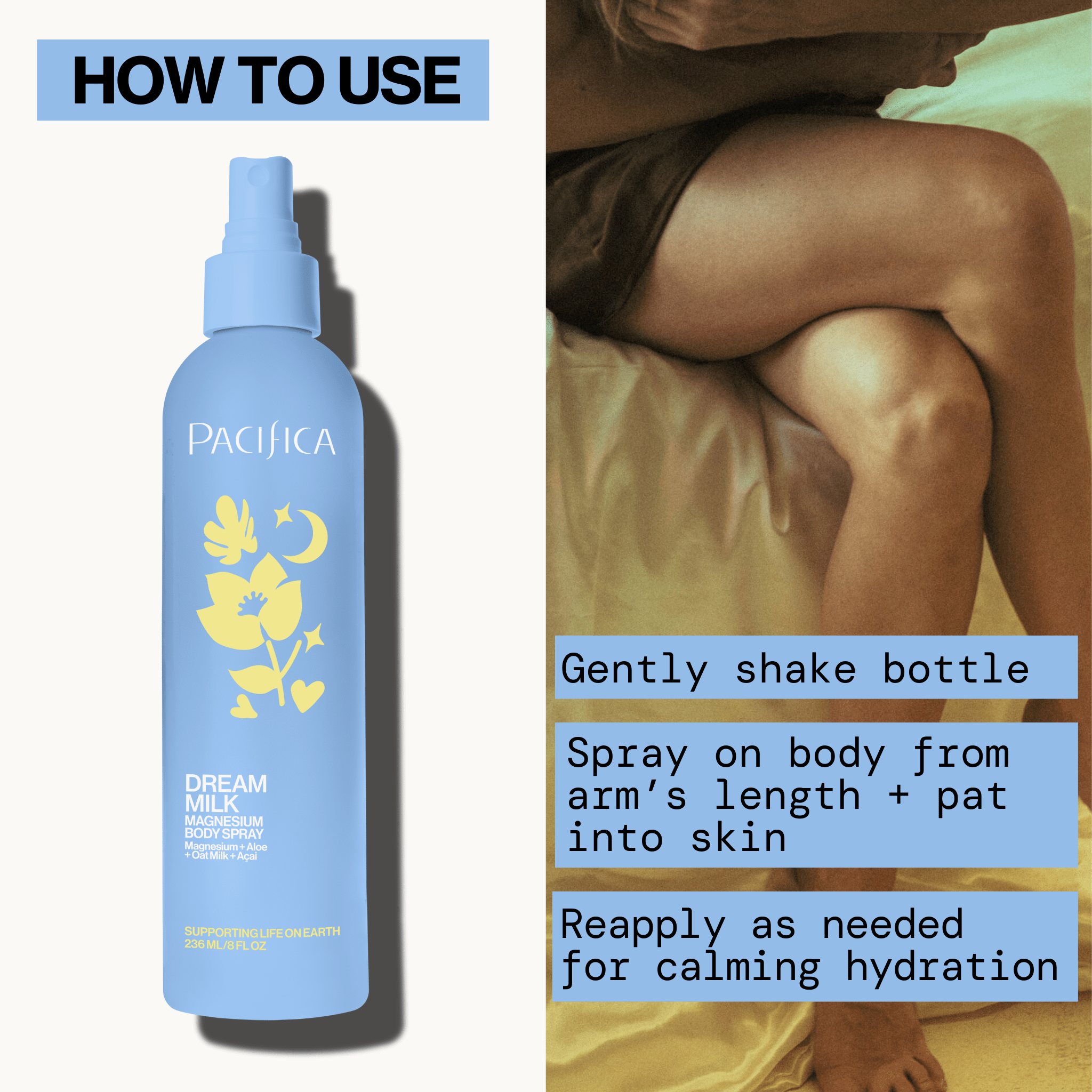 Dream Milk Magnesium Body Spray - Pacifica