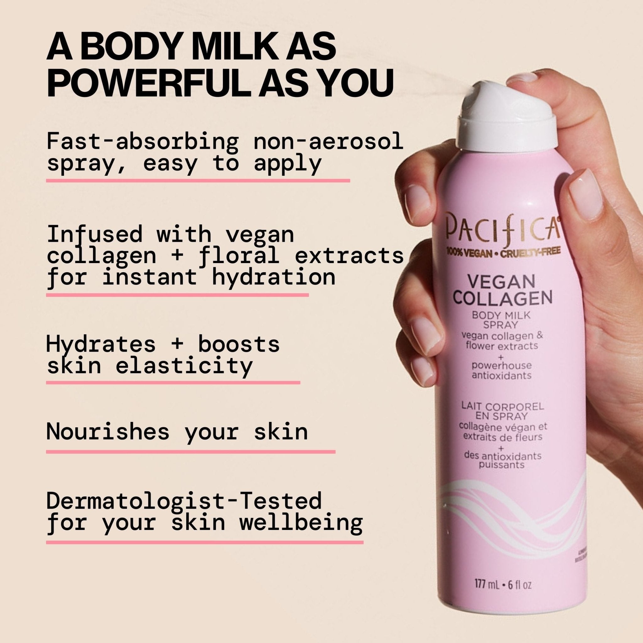 Vegan Collagen Body Milk Spray - Pacifica