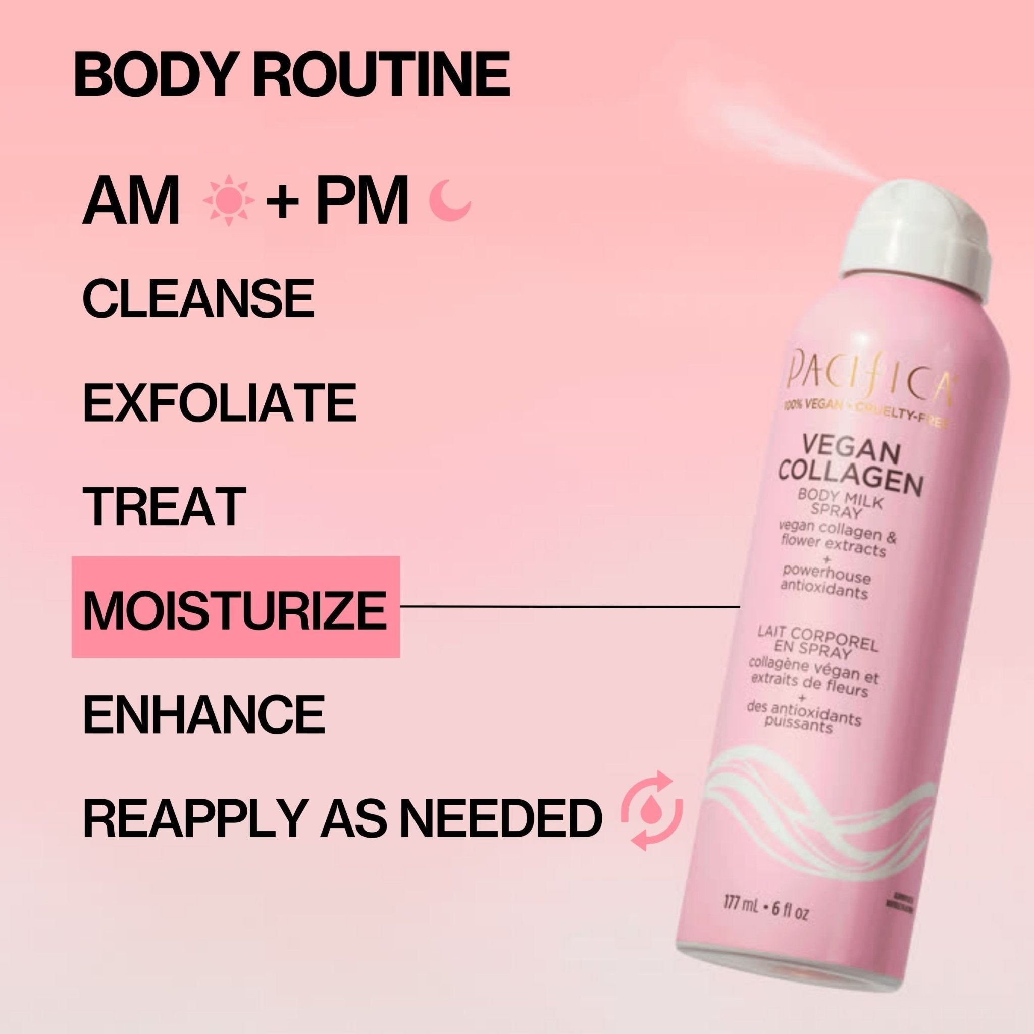 Vegan Collagen Body Milk Spray - Pacifica