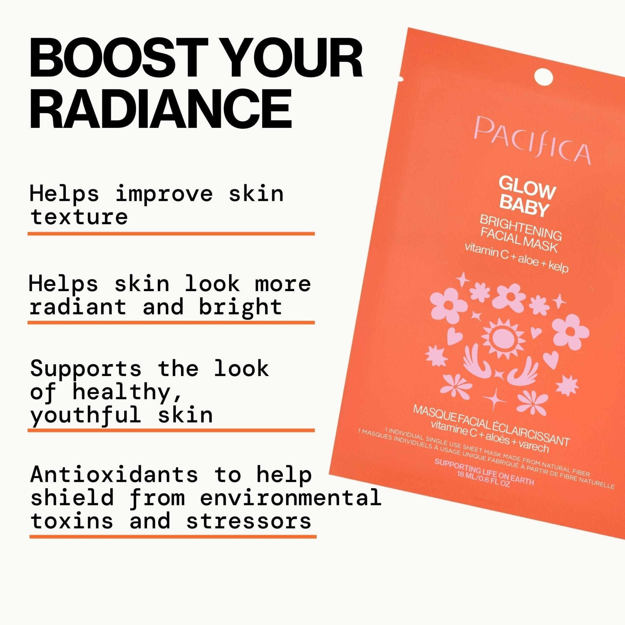 Glow Baby Brightening Facial Mask - Pacifica
