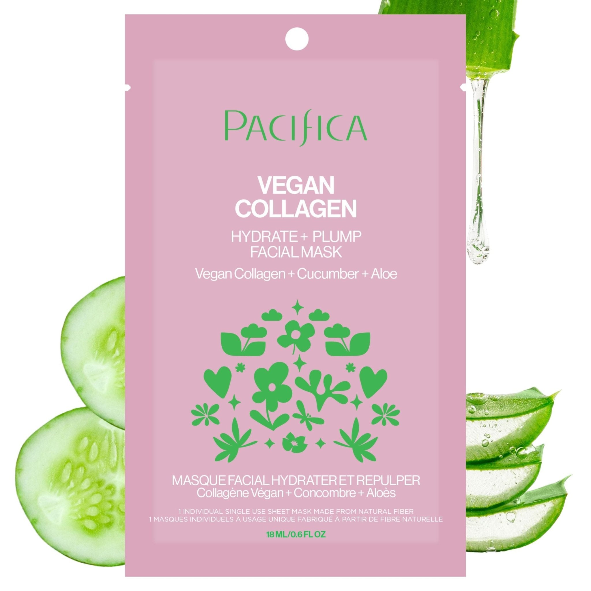 Vegan Collagen Hydrate & Plump Facial Mask - Pacifica