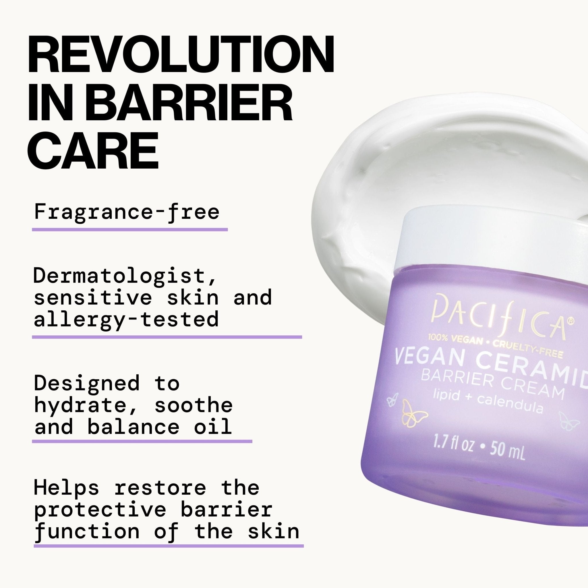Vegan Ceramide Barrier Face Cream - Pacifica