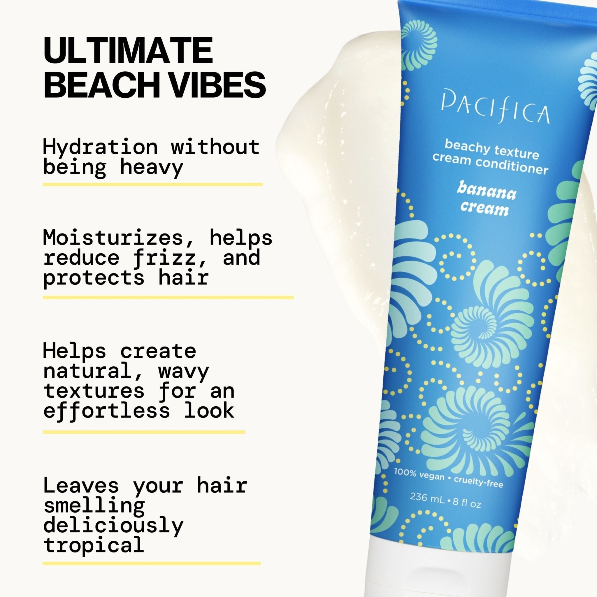 Banana Cream Beachy Texture Cream Conditioner - Pacifica