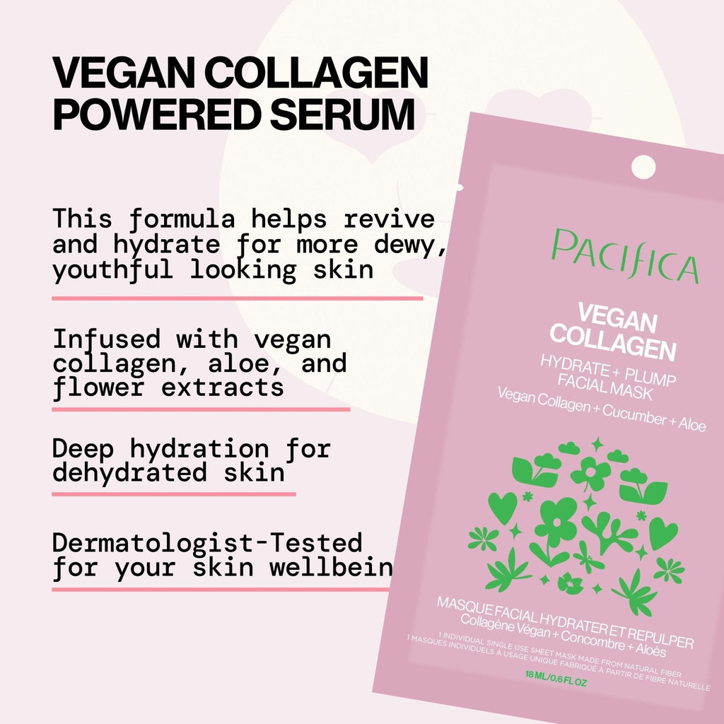 Vegan Collagen Hydrate & Plump Facial Mask - Pacifica