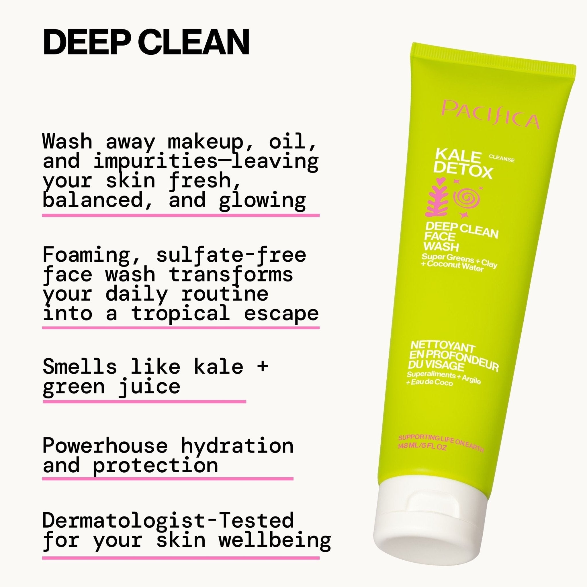 Kale Detox Deep Cleaning Face Wash - Pacifica