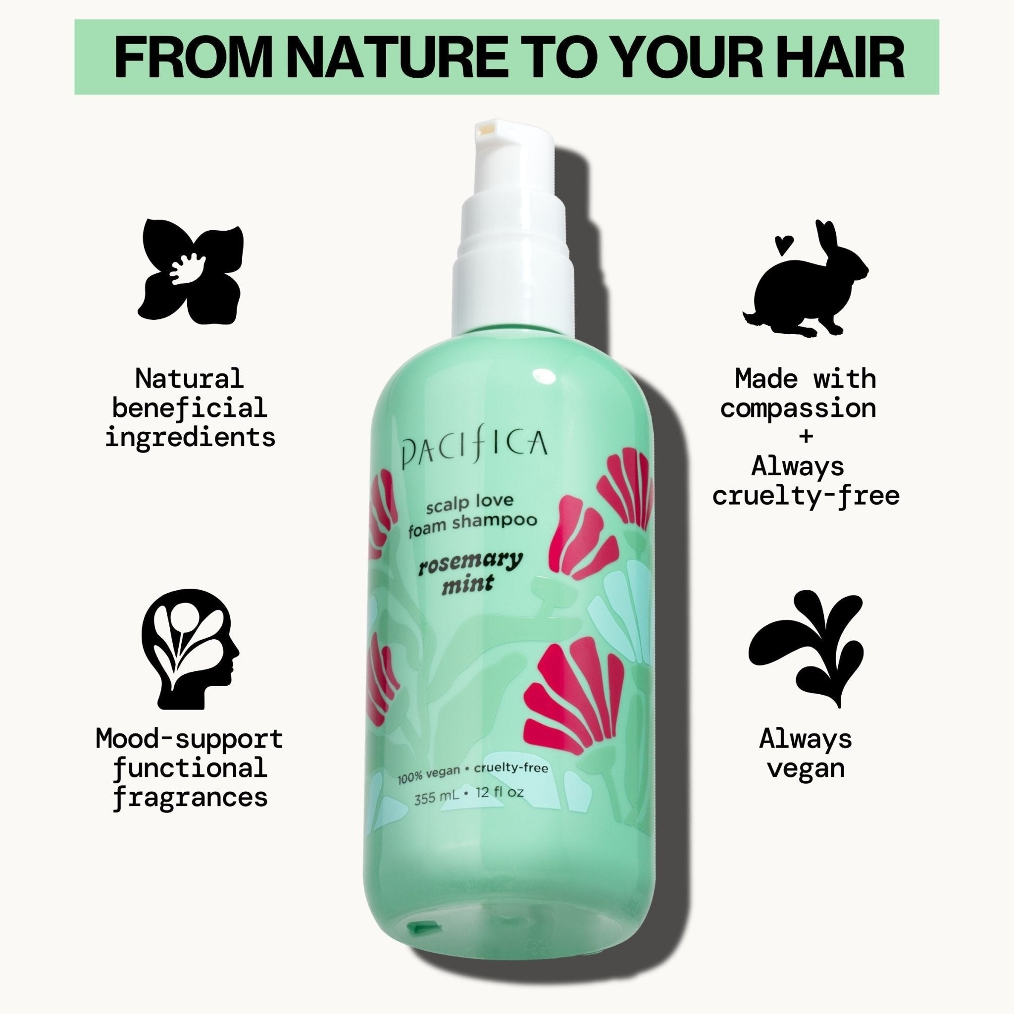 Rosemary Mint Scalp Love Foam Shampoo - Pacifica