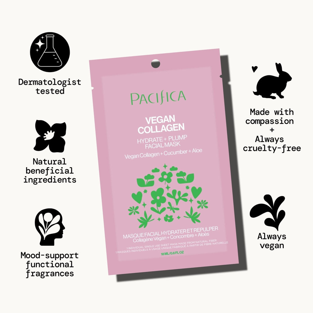 Vegan Collagen Hydrate & Plump Facial Mask - Pacifica