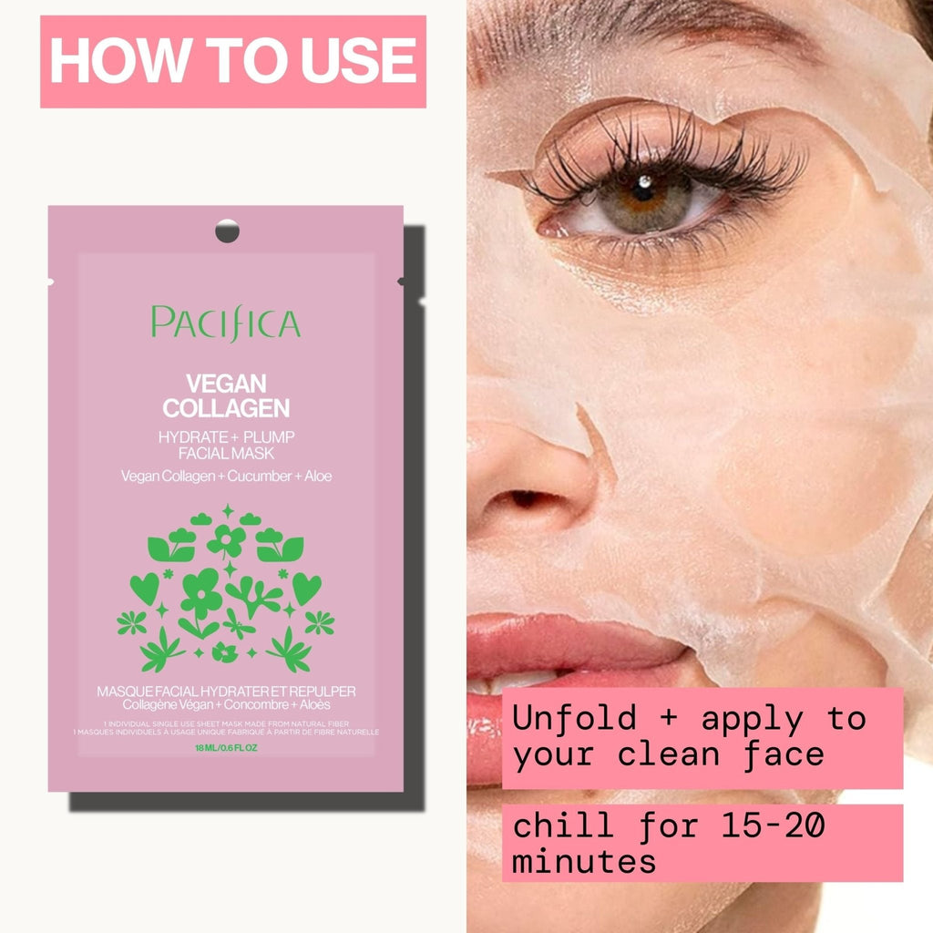 Vegan Collagen Hydrate & Plump Facial Mask - Pacifica