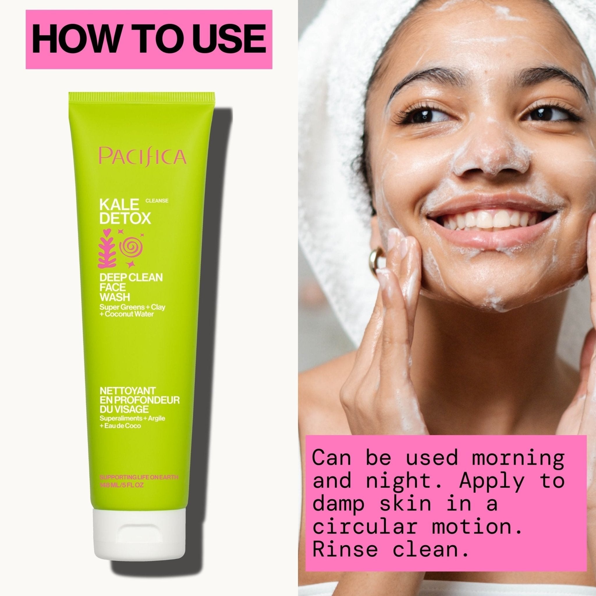 Kale Detox Deep Cleaning Face Wash - Pacifica