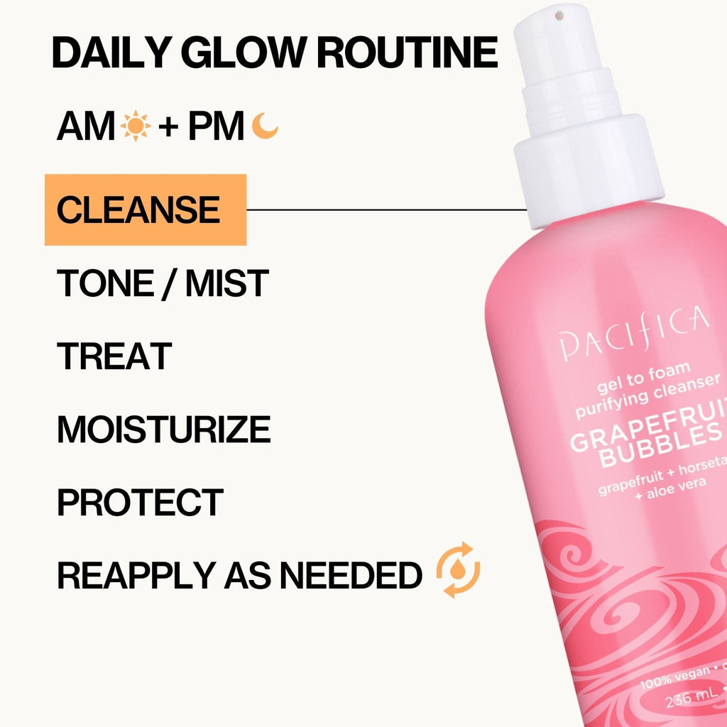 Grapefruit Bubbles Gel to Foam Purifying Cleanser - Pacifica