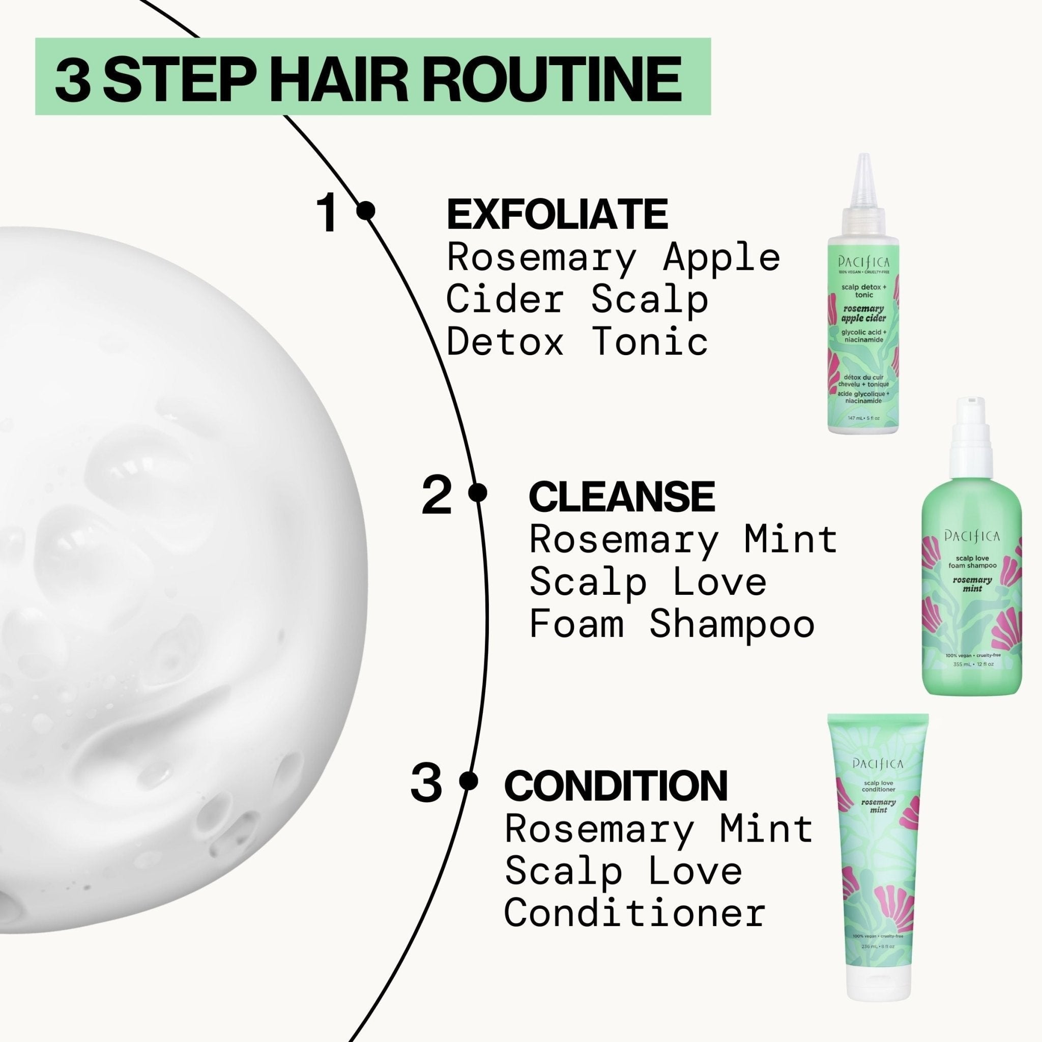 Rosemary Mint Scalp Love Foam Shampoo - Pacifica