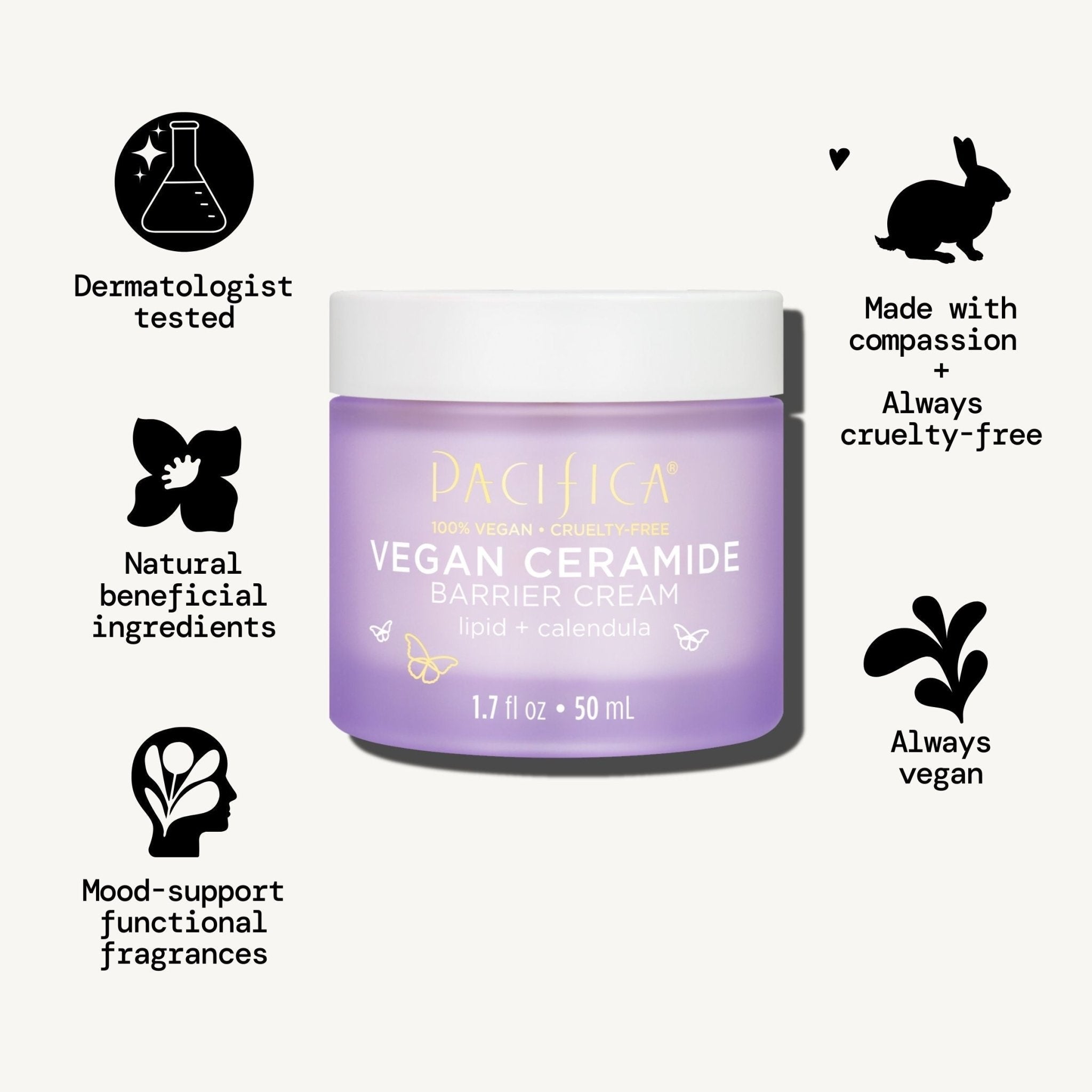 Vegan Ceramide Barrier Face Cream - Pacifica
