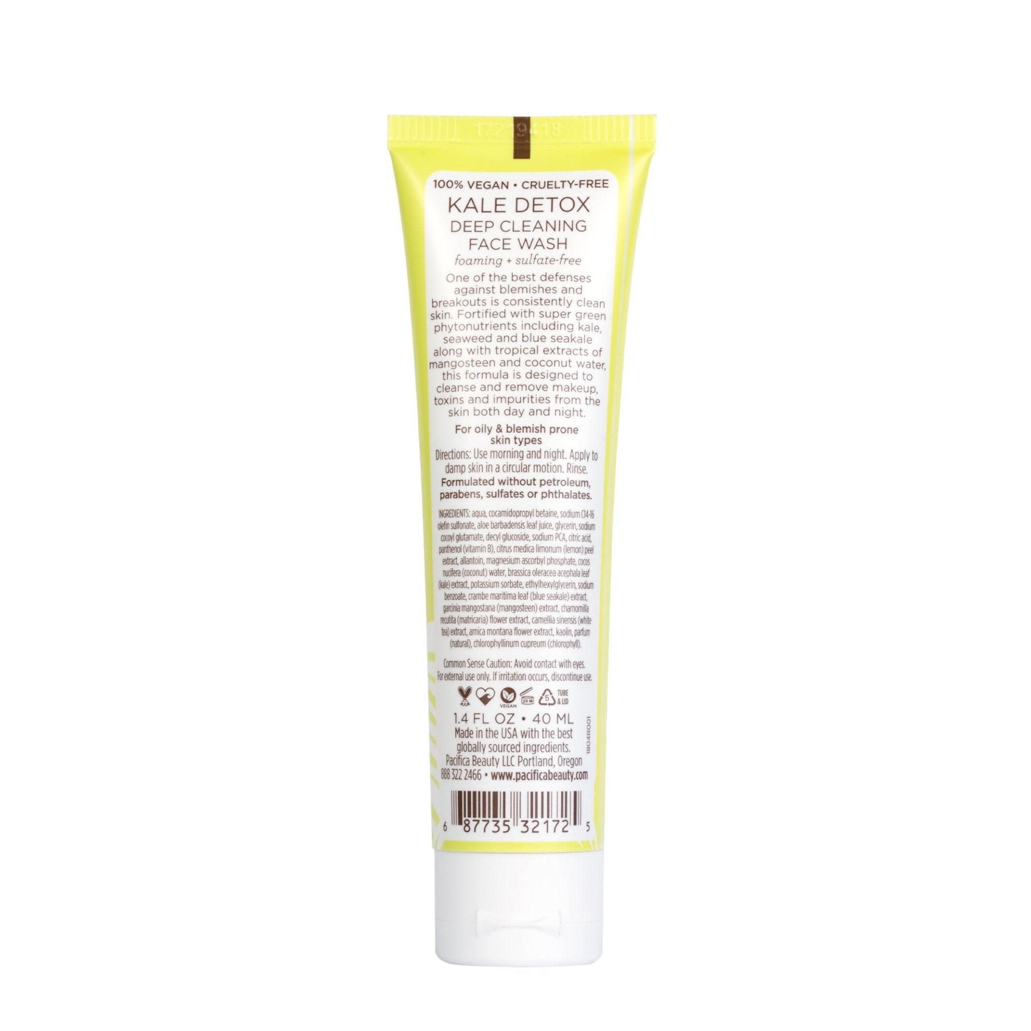 Kale Detox Deep Cleaning Face Wash Mini - Pacifica