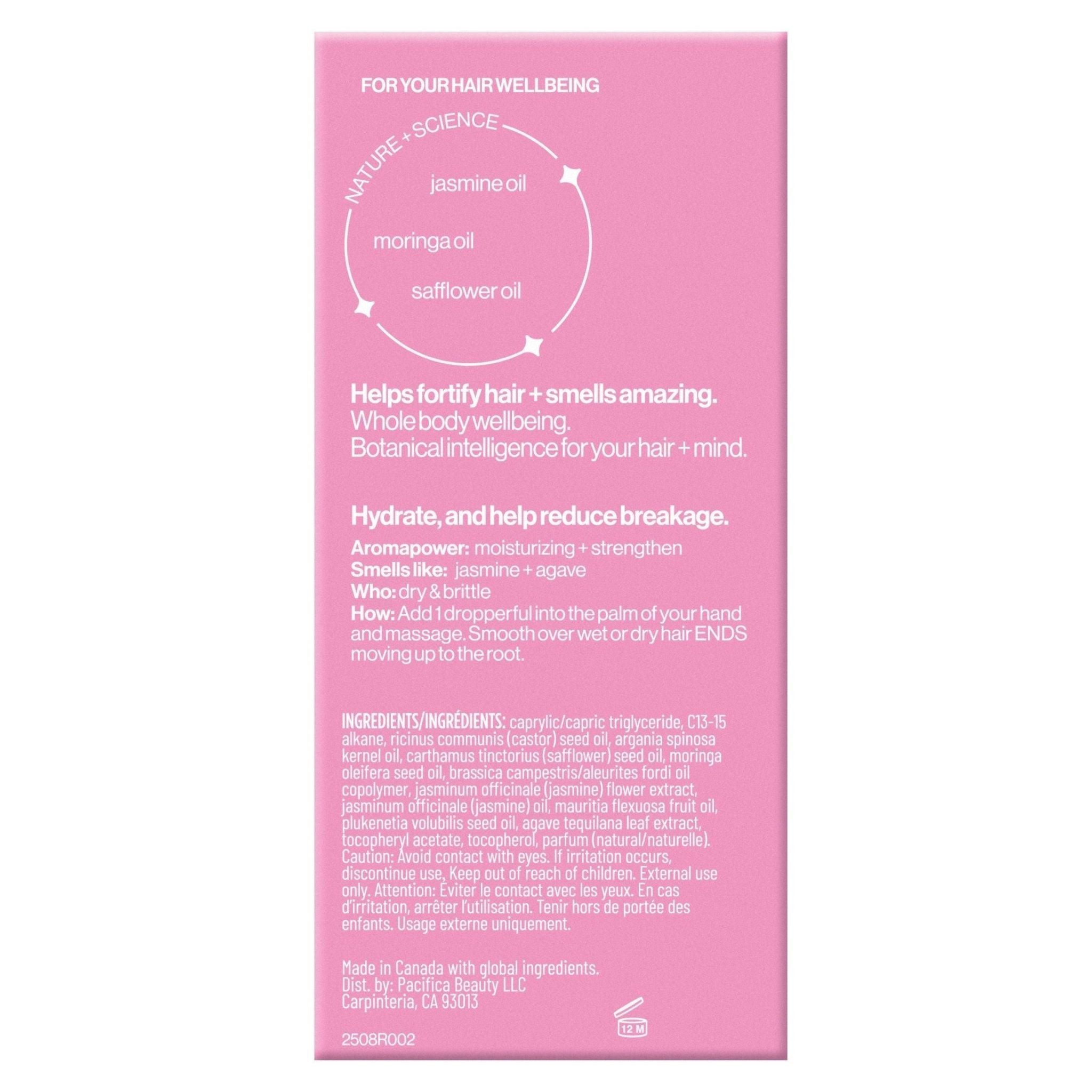 Jasmine Agave Strength + Shine Hair Oil - Pacifica