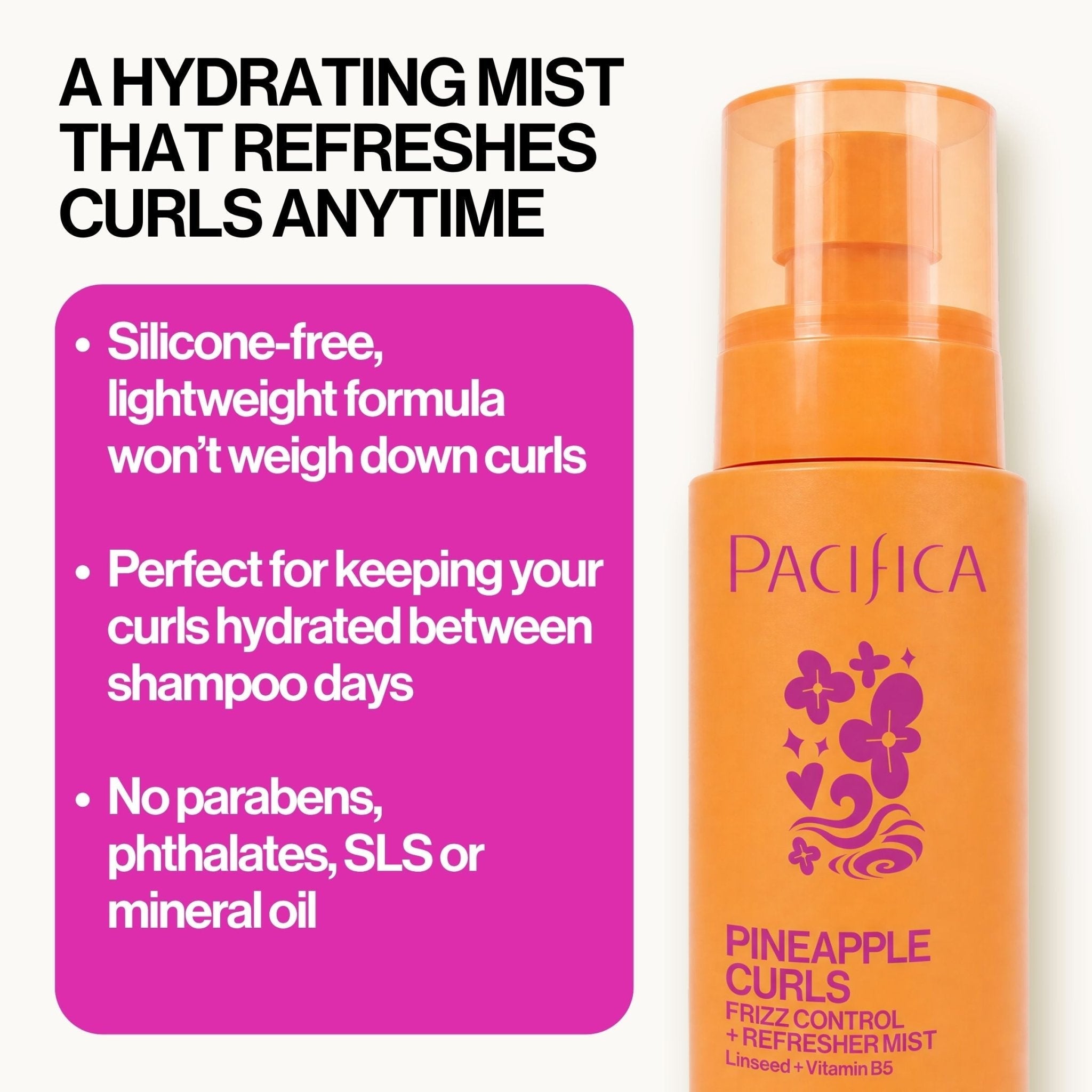 Pineapple Curls Frizz Control & Curl Reboot Mist - Pacifica